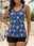 Women's Swimwear Tankini 2 Piece Boy Leg Swimsuit Backless High Waist Vacation Beach Wear Floral V Neck Sleeveless Bathing Suits