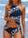 Women's Swimwear Tankini 2 Piece Cheeky Swimsuit Backless High Waist Vacation Beach Wear Leopard Halter Neck Sleeveless Bathing Suits