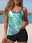 Women's Swimwear Tankini 2 Piece Swimsuit Vacation Leopard Sleeveless Bathing Suits