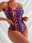 Women's Swimwear One Piece Monokini Swimsuit Backless Tummy Control High Waist Slim Vacation Beach Wear Leopard U Neck Sleeveless Bathing Suits