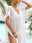 Women's Swimwear Cover Up Swim Dress Swimsuit Cut Out Vacation Beach Wear Solid Color V Neck Short Sleeves Bathing Suits