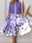 Women's Dress Set Casual Dress Chiffon Dress Swing Dress Elegant Floral Print Midi Dress Half Sleeve V Neck Valentine's Day Date Purple Spring Regular Fit