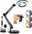 Flexible Clamp-on Table Lamp with 8x Magnifier Glass Swing Arm Dimmable Illuminated Magnifier LEDs Desk Light 3 Color Modes Lamp
