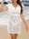 Women's Swimwear Cover Up Swimsuit Backless Tummy Control High Waist Slim Vacation Beach Wear Solid Color V Neck Short Sleeves Bathing Suits