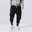 Men's Linen Pants Trousers Patchwork Drawstring Harem Solid Color Breathable Quick Dry Street Casual Athleisure Loose Fit Black Gray Micro-elastic / Winter / Cropped Pants / Moisture Wicking