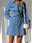 Women's Denim Dress Shirt Dress Mini Dress Date Vacation Denim Basic Modern Shirt Collar Button Pocket Long Sleeve Summer Spring Regular Fit Plain