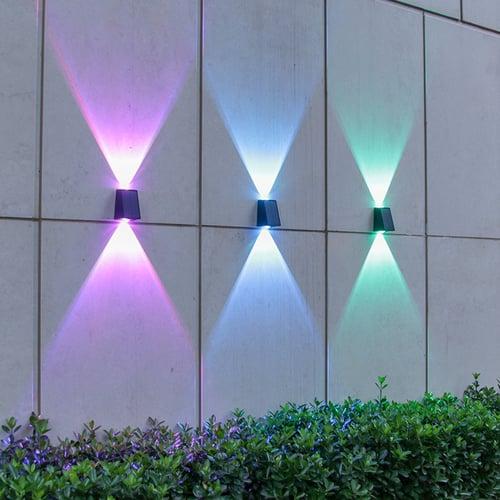 High Brightness Solar Outdoor Wall Light Waterproof Garden Decor Lights Backyard Courtyard Home Decor Solar LED Wall Lamps