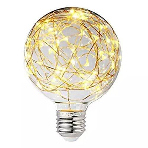 1pc 3 W LED Filament Bulbs 200 lm E26 / E27 G95 33 LED Beads SMD Decorative Starry Christmas Wedding Decoration Warm White 85-265 V / RoHS / CE Certified