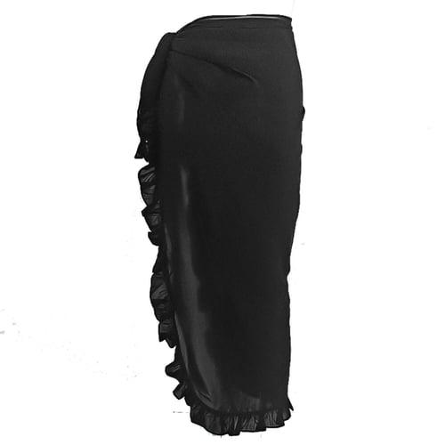 Women's Normal Swimwear Cover Up Swim Shorts wrap Swimsuit Ruffle Vacation Fashion Pure Color Bathing Suits
