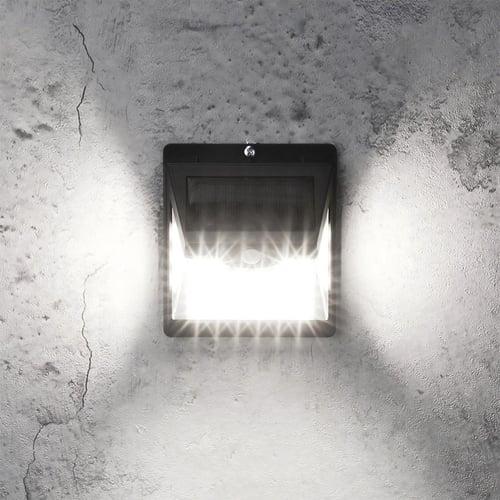 1pc Solar Motion Sensor Light 40LED Tri-side Outdoor Solar Light Waterproof for Lane Courtyard Garage Porch Wireless Safety Lighting 6500K Pure White Black