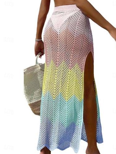 Women's Swimwear Swimdresses Swimsuit Cut Out Vacation Beach Wear Color Block Sleeveless Bathing Suits